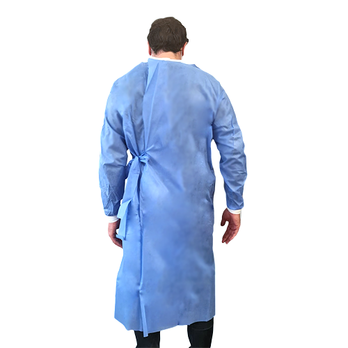 Blouse ou surblouse de chirurgie taille unique à usage unique 40 g/m² hydrophobe. Scratch sur la nuque, lien au dos et élastiques aux manches pour un ajustement parfait.  Sachet individuel.  Caractéristiques et avantages :   Agréable et léger, le polypropylène est très respirant Fermeture dorsale par lacet à la ceinture et un scratch au niveau du col  Sans poche Manches longues  Taille unique