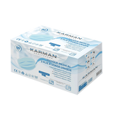 Masques chirurgicaux 3 plis type IIR - Boite de 50, différents coloris - Karman Healthcare - oofti.fr