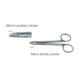 CISEAUX À  COURONNES DROITS - MORS LISSES - 9 cm - ACTEON - oofti.fr