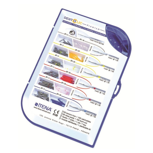 Coffret Premium - Tenons et clavettes cylindro-coniques - DENTOCLIC ITENA - oofti.fr