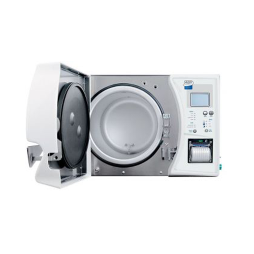 A5 HYGENE est fabriqué dans le respect des standards ISO 9001 et 13485 et de la norme EN13060 qui régit la fabrication des stérilisateurs à vapeur.  Indispensable pour toutes structures dentaires à la recherche d'une parfaite stérilisation de tous types de matériels: solides, creux et poreux.  Les données de traçabilité des cycles réalisées sont imprimées sur rouleau de papier thermique.  Grâce à une émission sonore inférieure aux exigences de la norme (70 dB), il est extrêmement silencieux.