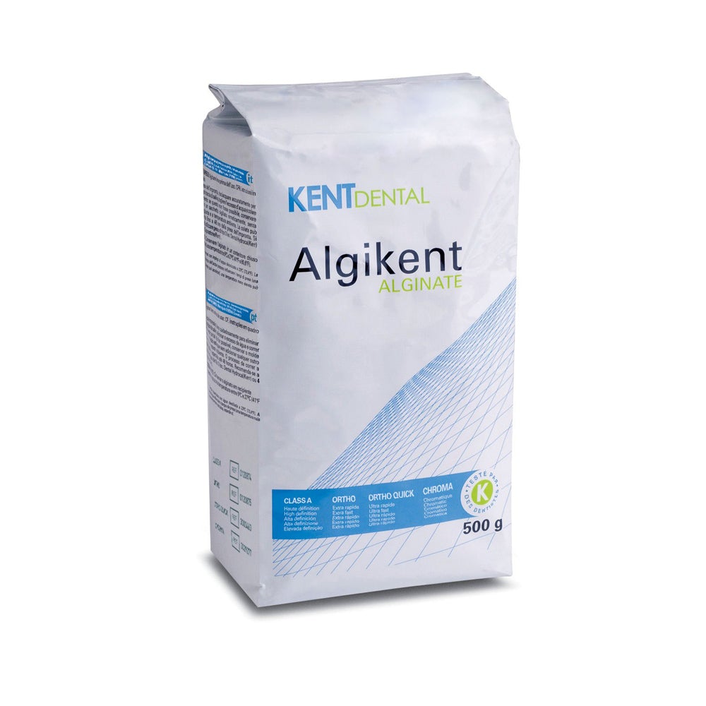 Alginate sans poussières à prise très rapide Indications : Empreintes de haute précision en orthodontie  Avantages : Facile à utiliser et à mélanger. Consistance crémeuse.   Propriétés : Haute précision Elastique. CARACTERISTIQUES TECHNIQUES couleur : Pêche temps de travail : 1 min 20 s temps de mélange : 30 s temps de prise en bouche : 45 s Arôme : fraise Proportion de mélange : 18 g poudre/36 ml eau Dispositif médical de classe : I Fabricant : CFPM