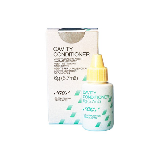 Cavity Conditioner de GC est une solution d'acide polyacrylique à 20 % pour le nettoyage des cavités. GC Cavity Conditioner est spécialement formulé pour être employé avec Fuji II LC amélioré.