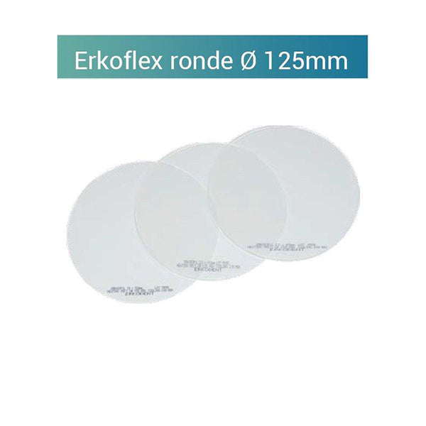Erkoflex transparent - plaque ronde 125mm