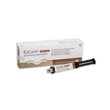 Un ciment résine auto-adhésif à double durcissement. Il contient du MDP, un monomère adhésif, pour améliorer l'interaction chimique et la durabilité avec les tissus durs. EsCem présente une forte adhérence aux tissus ainsi qu'à diverses restaurations indirectes, telles que la zircone, la céramique, le composite et le métal. Il ne nécessite pas de prétraitement. Il est facile à manipuler et possède une radio-opacité.