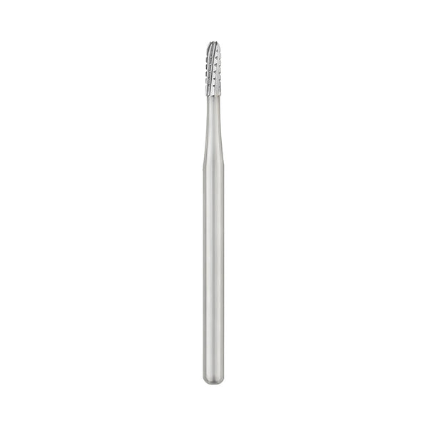 Tungsten carbide burs n°1558 cylindrical with overcut round tip FG