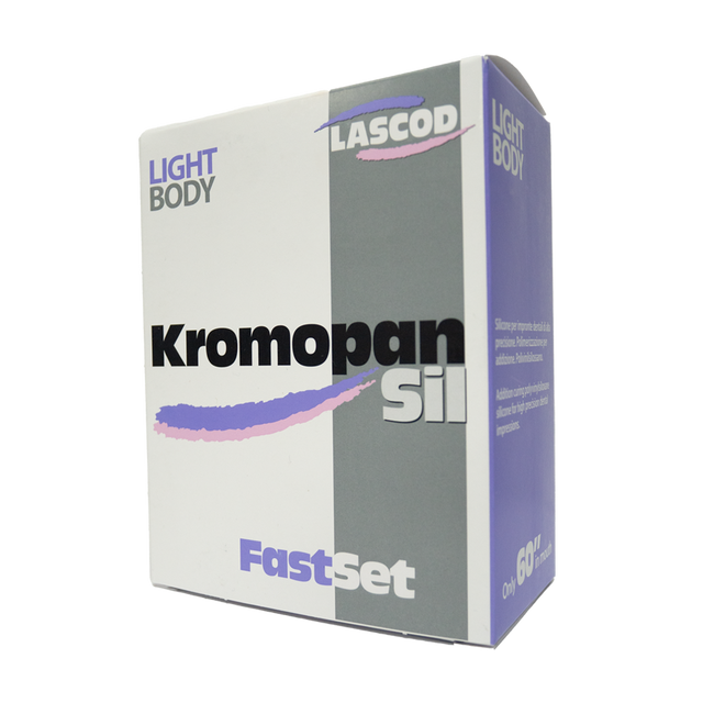 Le KromopanSil Body est un silicone par addition de nouvelle génération, formulé à base de polyvinylsiloxane. Disponible en quatre viscosités distinctes – Superlight, Light, Regular, et Heavy – ce produit révolutionnaire est conçu pour répondre aux exigences variées de la prise d'empreinte dentaire. Grâce à ses caractéristiques spécifiques, le KromopanSil Body assure une précision exceptionnelle (5 µm) même dans des environnements humides.