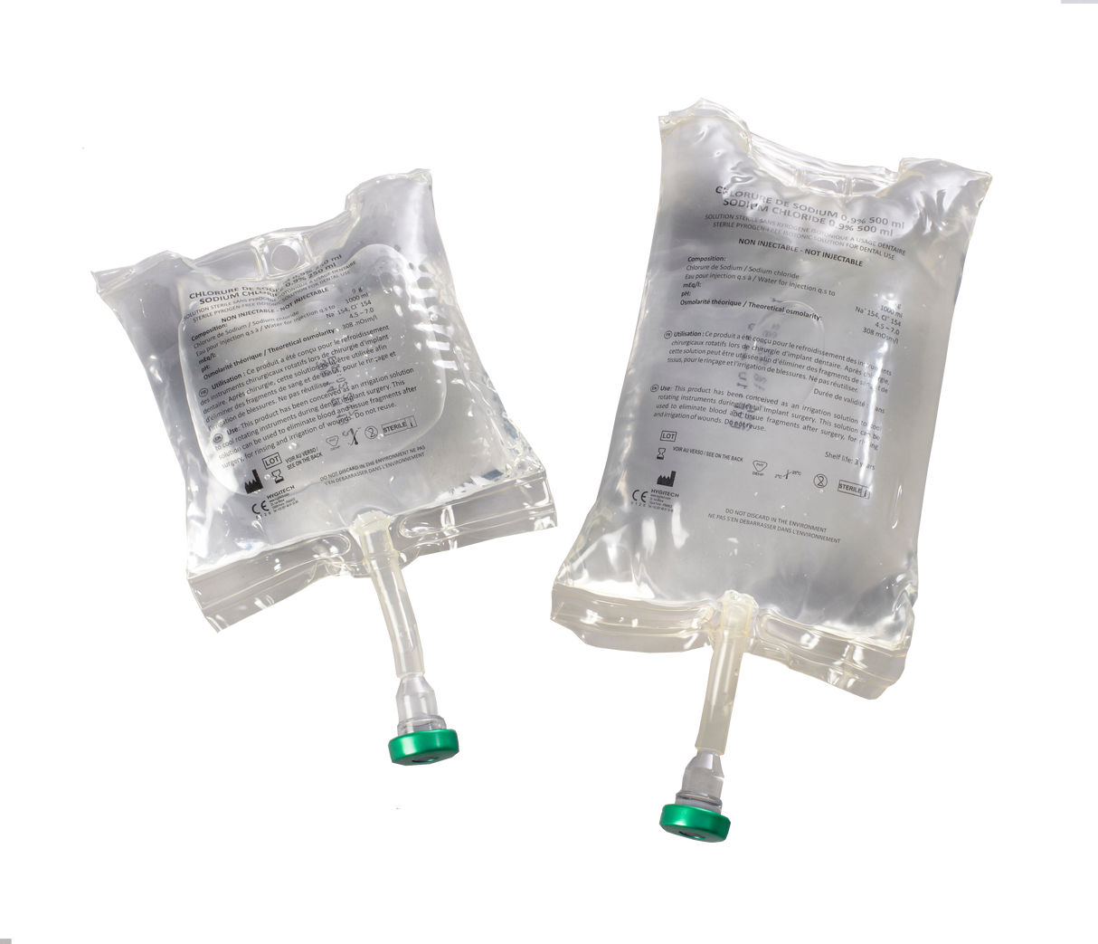 poches de Sérum Physiologique 0,9% - Solution Saline Stérile Hygitech - oofti.fr