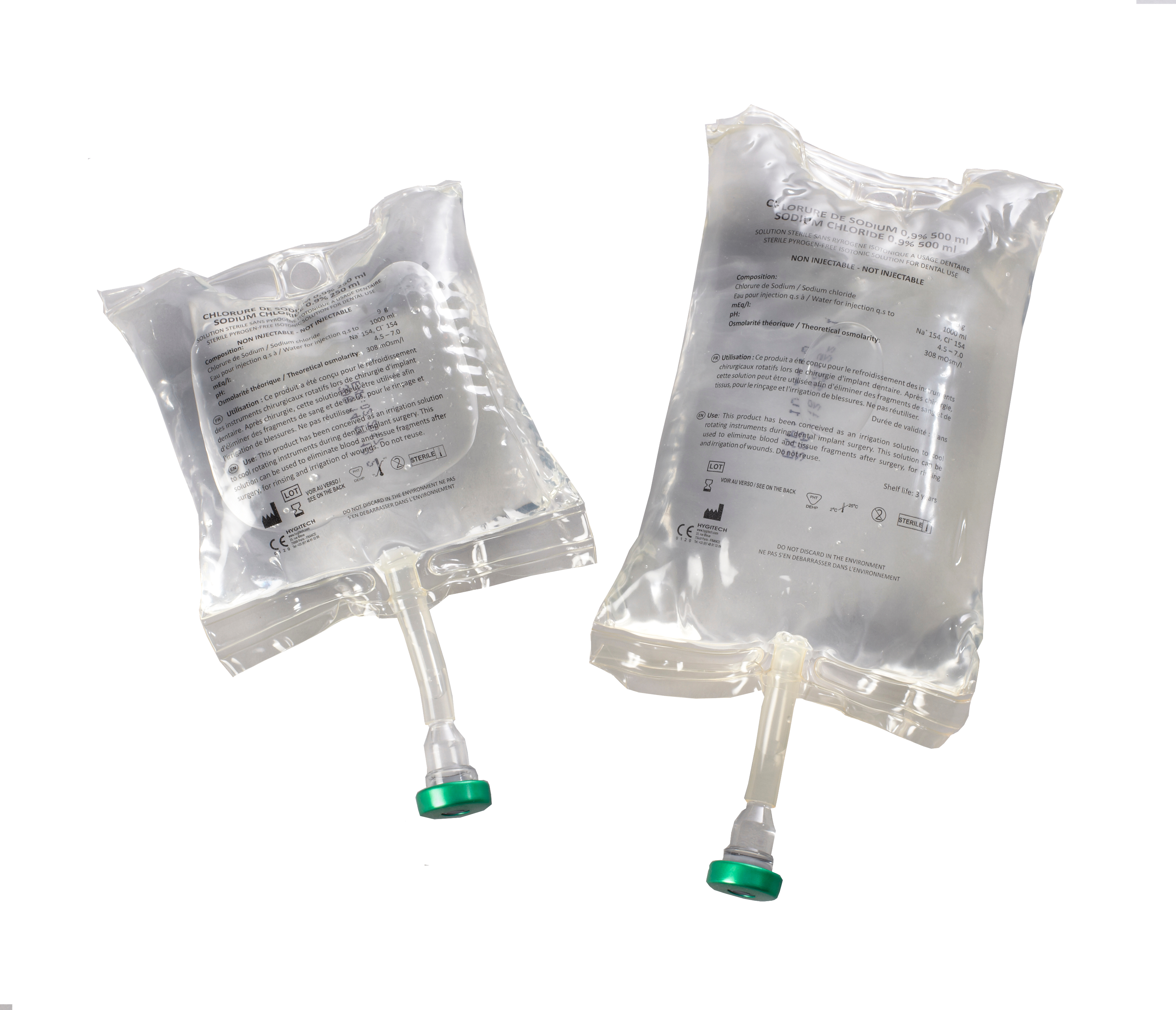 poches de Sérum Physiologique 0,9% - Solution Saline Stérile Hygitech - oofti.fr