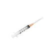 Pack of 100 disposable Luer syringes 2.5 ml with incorporated needle - Larident