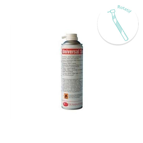 Spray lubrifiant 500 ml pour turbines et contre-angles. Nettoie, lubrifie et protège vos instruments rotatifs en usage dentaire ou médical. Application facile - oofti.fr