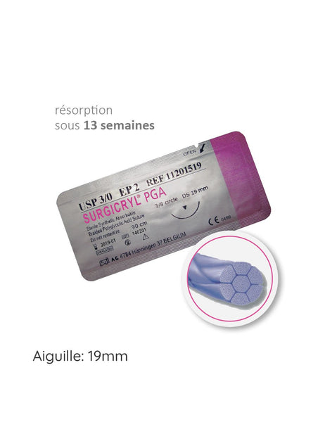 SURGICRYL PGA™ fil de suture - 19mm PGA - oofti.fr