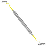 Applicateur de composite 2mm/ 2,5mm TiN Coated . Ce revêtement de nitrure de titane donne une excellente longévité à cet instrument en le rendant très dur et le protégeant de la corrosion.  Stérilisable et désinfectable.