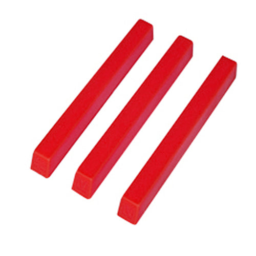 Bourrelets en cire droits, moyens, rouge-opaque ou cire de surélévation.  Bourrelets en cire, préformés et droits avec gorge de positionnement sur la crête ce qui permet une fixation aisée. Disponible en trois duretés, quatre couleurs, préformés pour les prothèses complètes, droits pour les prothèses partielles. Les bourrelets en cire sont livrables avec ou sans oxyde. Ceux avec oxyde ont des couleurs très opaques ce qui facilite considérablement le jugement optique.