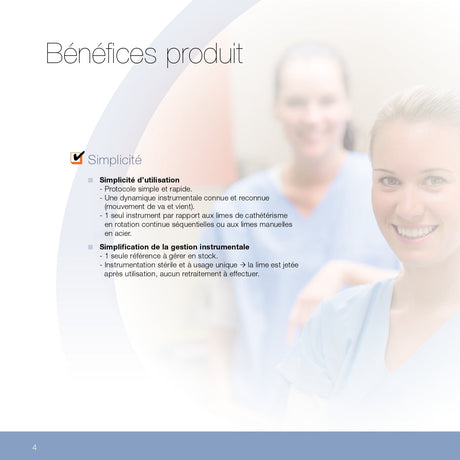 Lot de 6 limes One G NiTi de cathétérisme en rotation continue MicroMega - Dental Coop