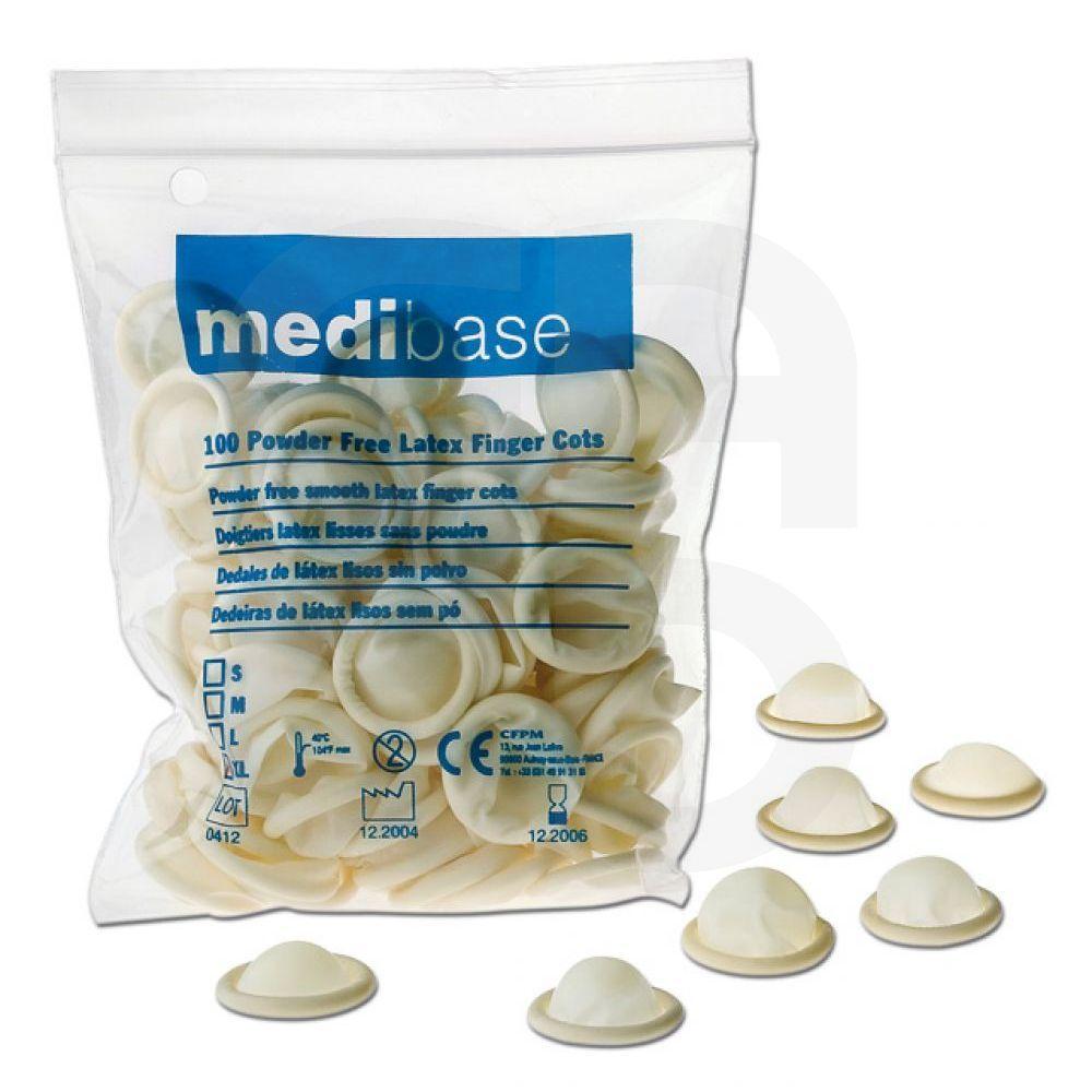Doigtiers latex non poudrés - MEDIBASE