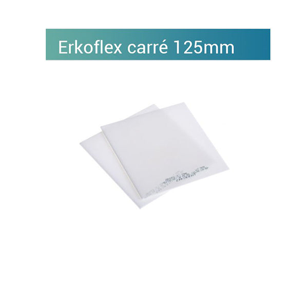 Erkoflex transparent - plaque carré 125x125mm