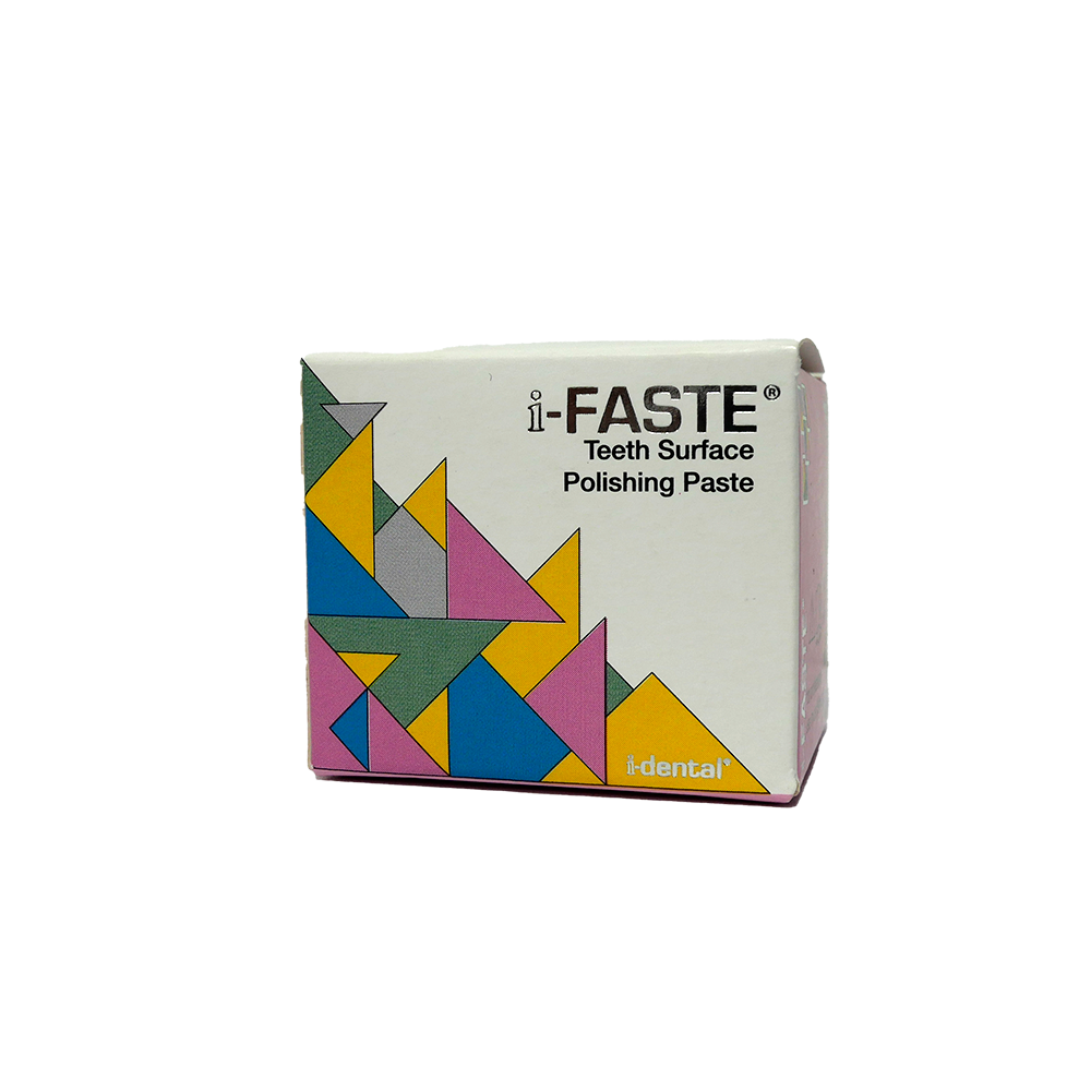 La Pâte à polir I-FASTE est spécialement conçue pour répondre de divers besoins de l'odontologie, offrant une solution complète pour le nettoyage, la préparation de surface et le polissage dentaire. Formulée pour éliminer efficacement la plaque molle et dure, les calculs, les taches et autres adhérences dentaires, elle constitue un outil essentiel dans les procédures dentaires.