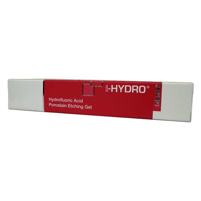 La Seringue d'Acide Porcelaine i-Hydro 9% est un outil spécialisé de qualité professionnelle, spécialement conçu pour le mordançage des restaurations en porcelaine, telles que les couronnes, ponts, inlays, et onlays, avant le processus de scellement. Cette solution d'acide fluorhydrique à 9% offre une méthode efficace pour préparer les surfaces des restaurations en porcelaine, favorisant ainsi une adhérence mécanique optimale.