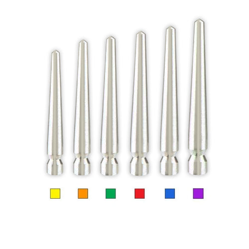 Set of 20 conical stainless steel tenons
