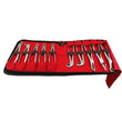 Set of 10 forceps and pouch